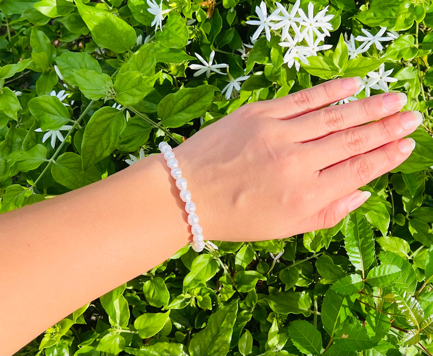 Simple Double Pearl Dream Catcher Pendant Crystal Bracelet