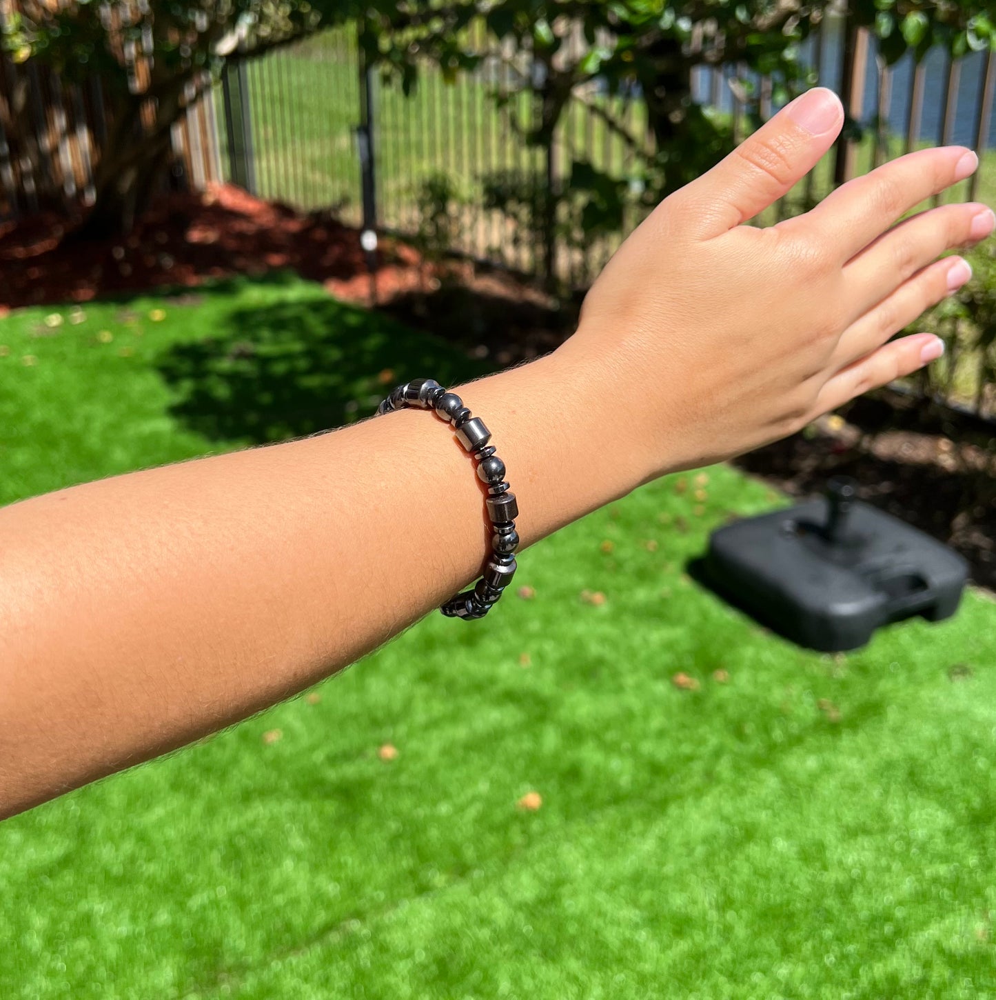 Magnetic Therapy Weight Loss Men Women Hematite Stone Beads Bracelet Jewelry