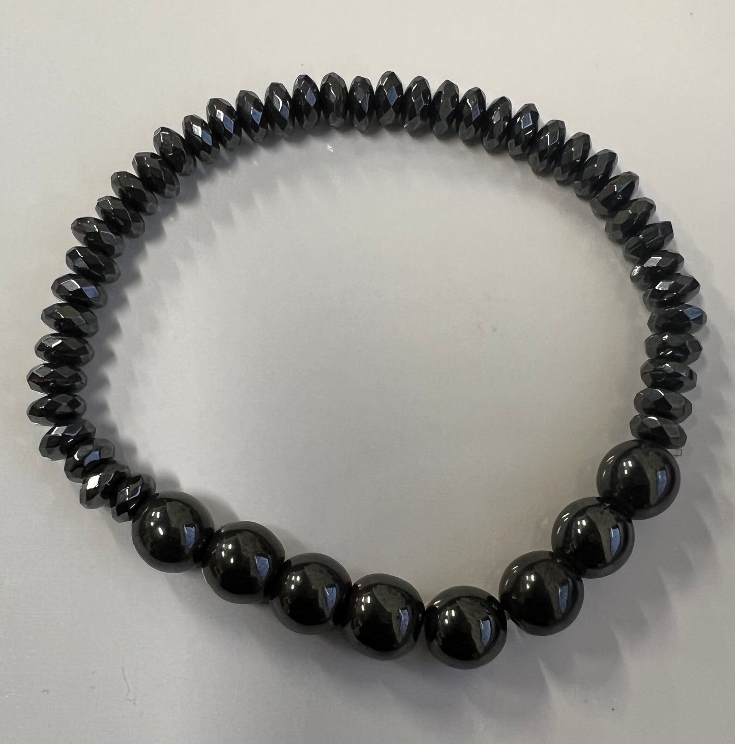 Weight Loss Round Men Women Therapy Magnetic Hematite Stone Beads Bracelet