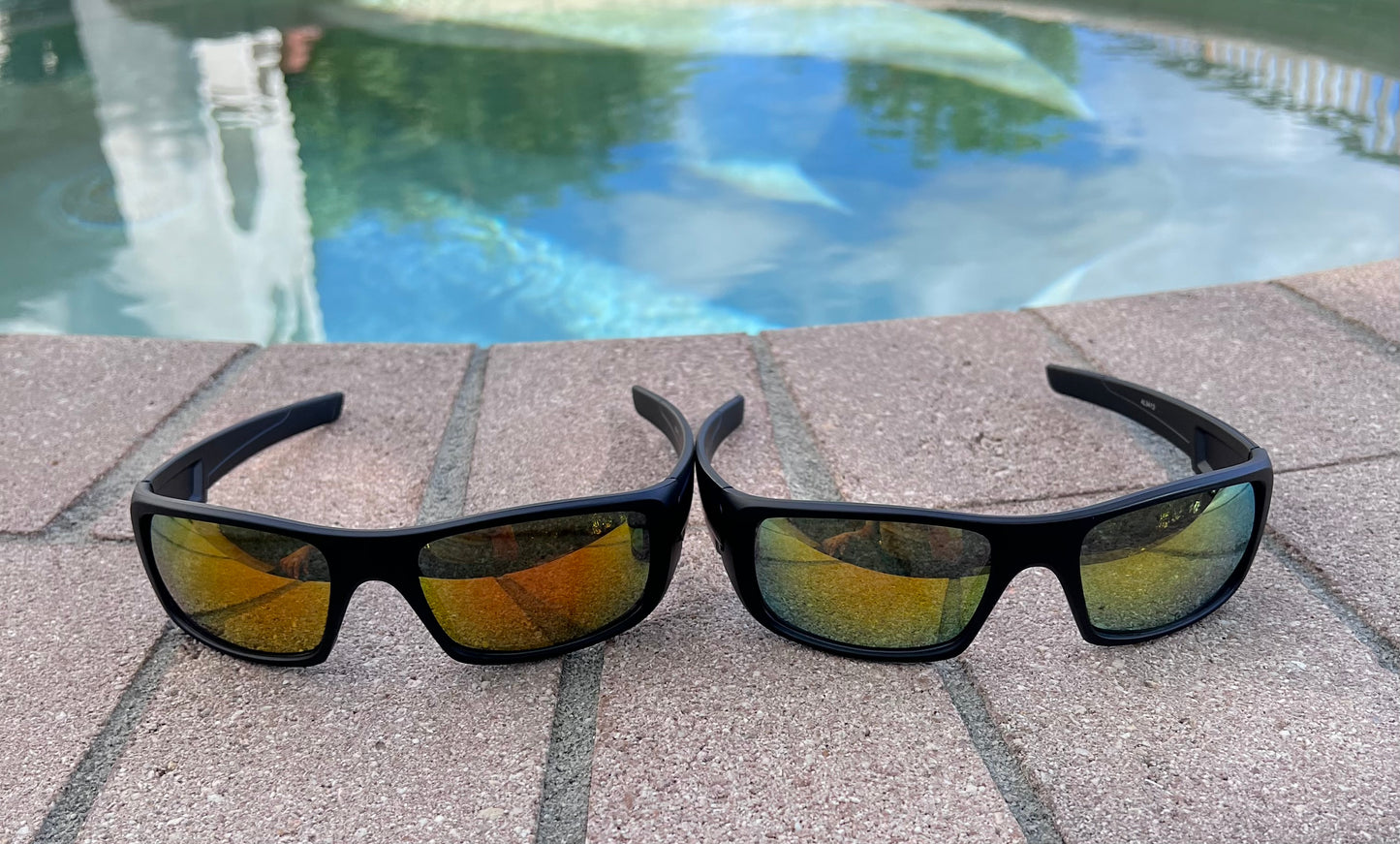 Black Men's 2Pair Sunglasses with Mirror Lens