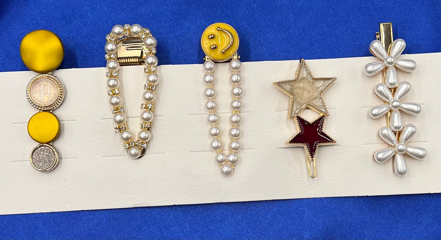 Pearl Hair Clip Set for Women – Elegant Bangs & Side Hairpins