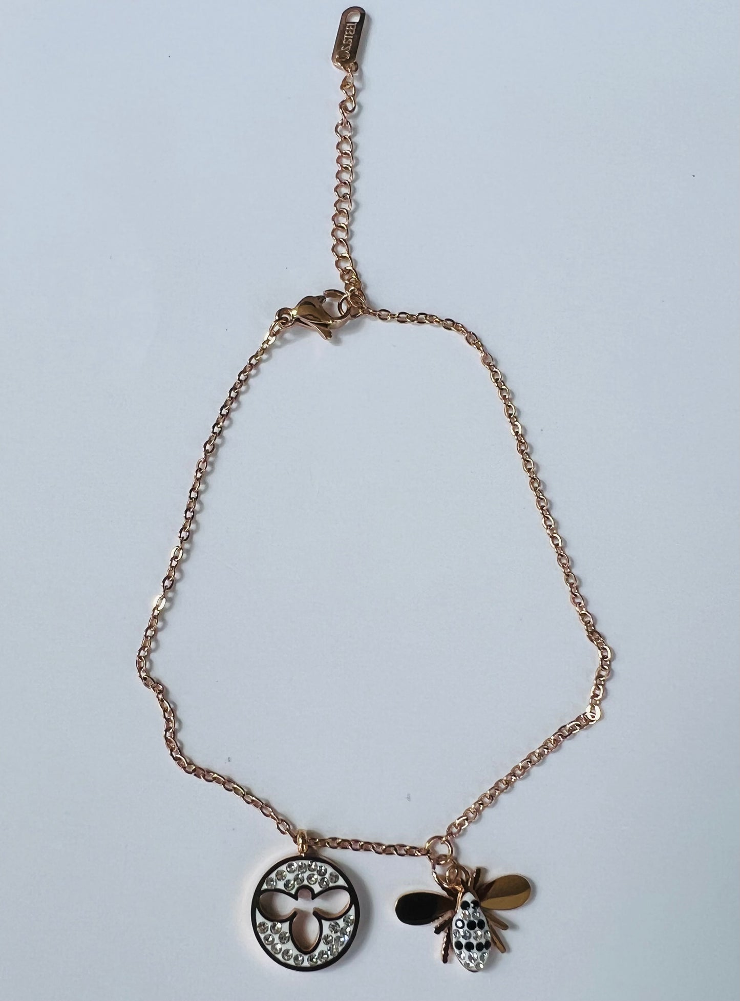 Diamond Bee Anklet – Titanium Steel Jewelry