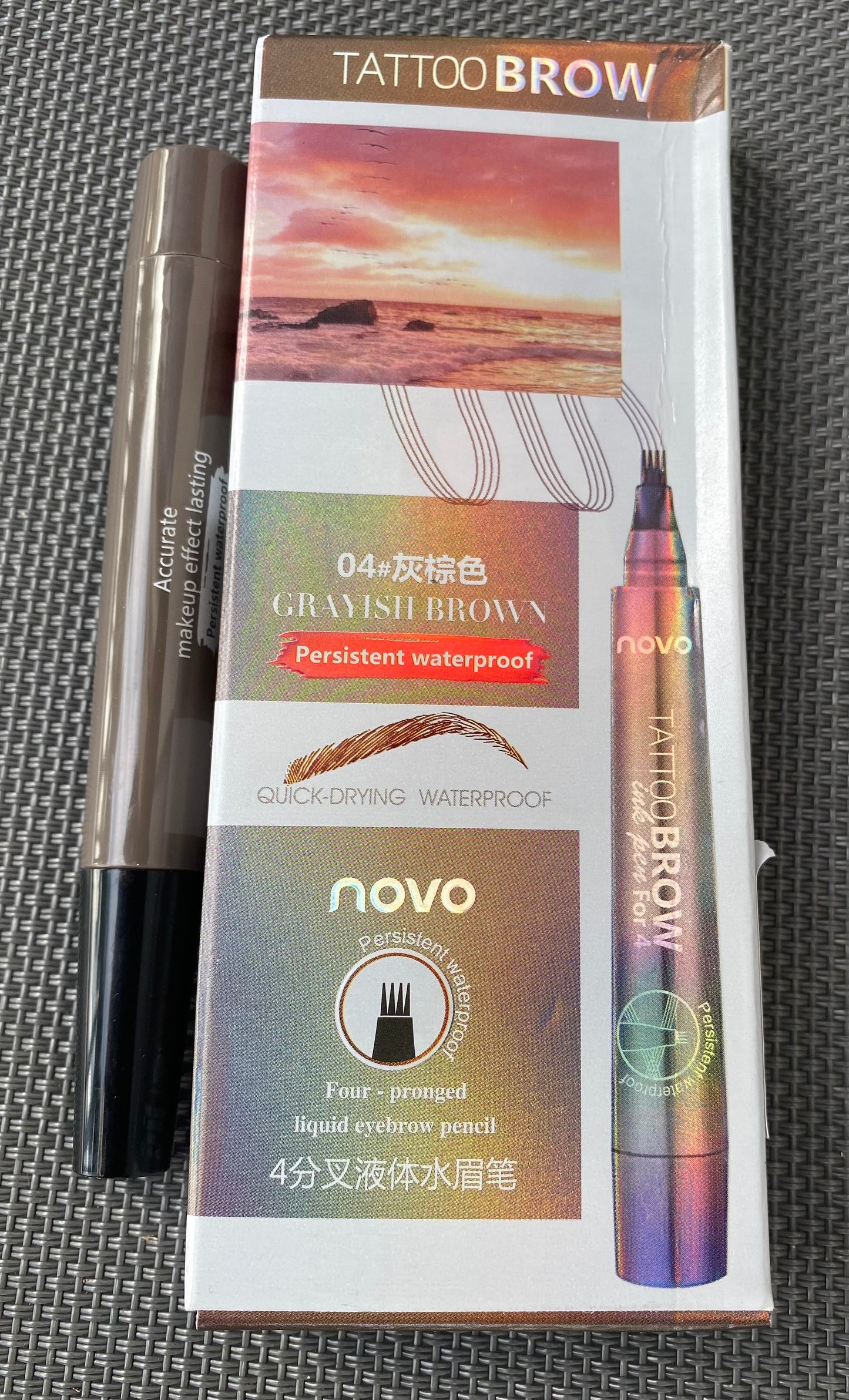 ποΈ 4 Points Eyebrow Pen - Grayish Brown (04) | Waterproof Microblading Brow Pencil