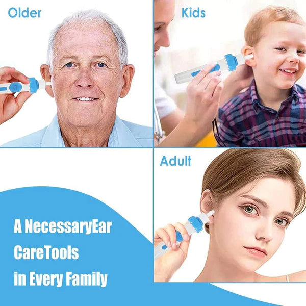 Safety Electric Cordless Vacuum Ear Cleaner Wax Remover Painless Cleaning Tool