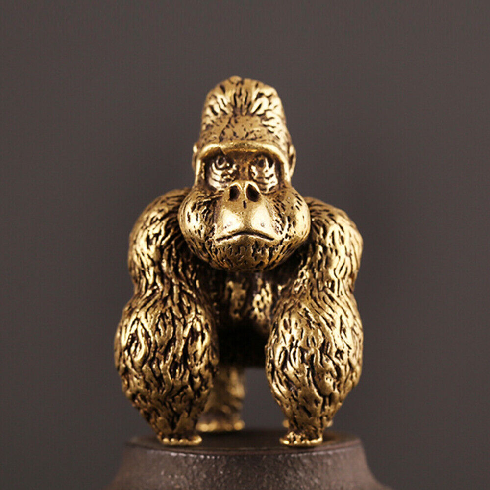 Pure Brass Orangutan Gorilla Miniature Decor