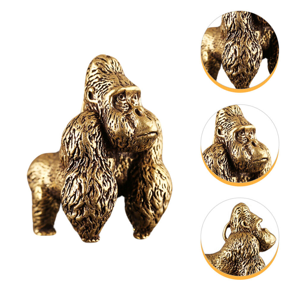 Pure Brass Orangutan Gorilla Miniature Decor