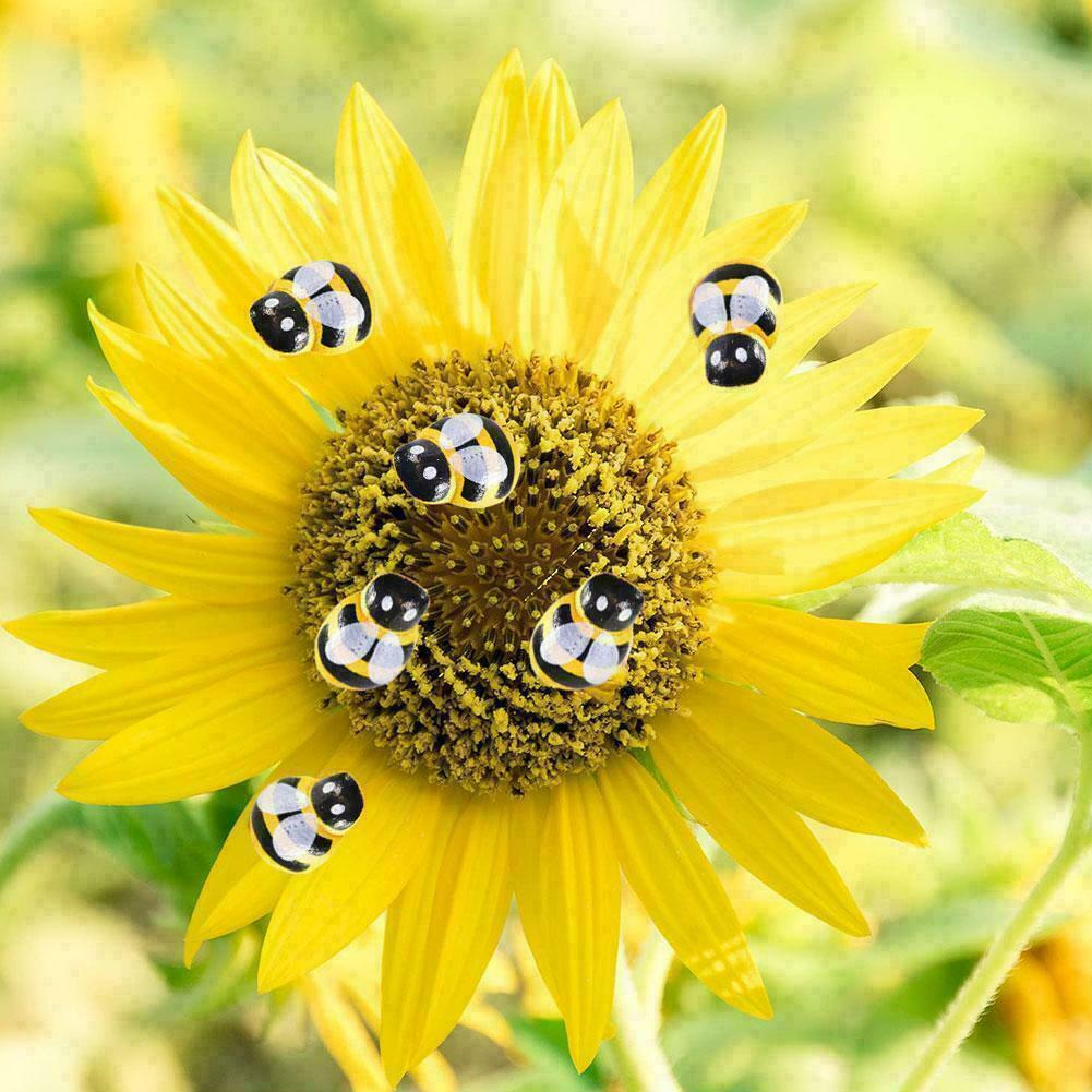 🐝 100Pcs Mini Self-Adhesive Wooden Bumble Bees – Cute Craft Embellishments & DIY Décor