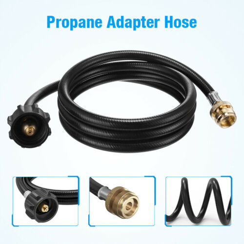 Propane Adapter Hose 4 Feet Cooking Converter Replacement Tank Grill Gas Connect