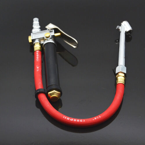 Car Auto Tire Inflator Gauge With Dual Head Chuck Air Compressor Tools