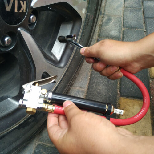 Car Auto Tire Inflator Gauge With Dual Head Chuck Air Compressor Tools