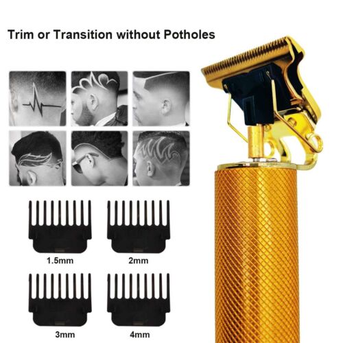 Vintage T9 Barbeador Gold Beard Hair Trimmer Cutter Machine for Men