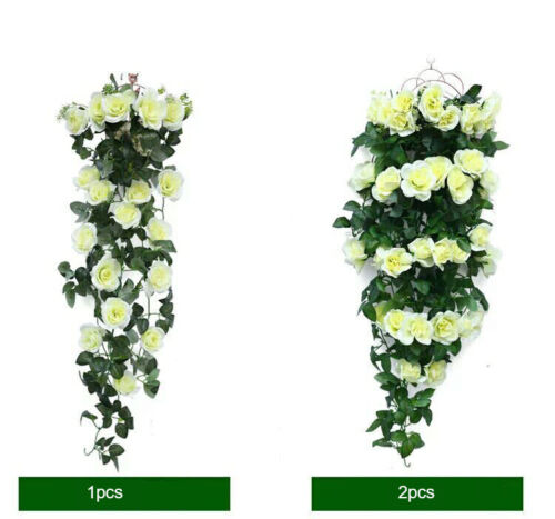 ๐ฟ 90cm White Artificial Flower Garland โ Fake Ivy Vine for Home, Garden & Party Decor