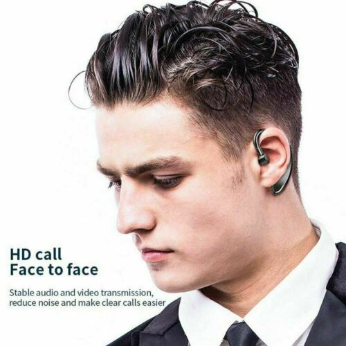 Wireless Bluetooth 5.0 Earpiece Headset Driving Trucker Earbuds Noise Cancelling