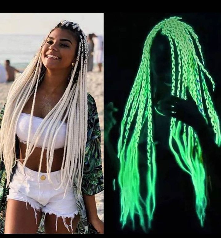 NEW!!! Glow in the dark Hair Braiding Extensions
