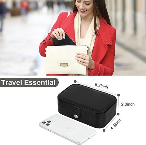 Jewelry Box, Travel Jewelry Organizer Cases with Double Layer