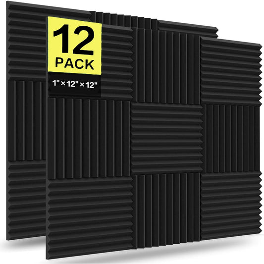 Acoustic Panels, Studio Soundproofing Foam for Wall,12" X 12" X 1"