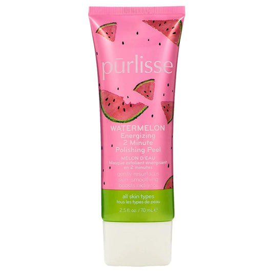 Purlisse Watermelon Energizing 2 Minute Polishing Peel: Cruelty-Free & Clean, Paraben & Sulfate-Free, Brightening & Smoothing, Lychee Against Signs Of Ageing | 2.5Oz