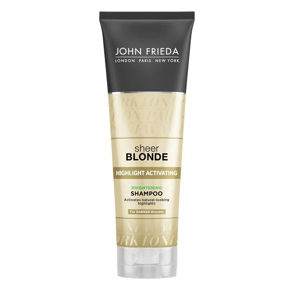 John Frieda Sheer Blonde Highlight Activating Brightening Shampoo, Darker Blondes, 8.45 Fl Oz