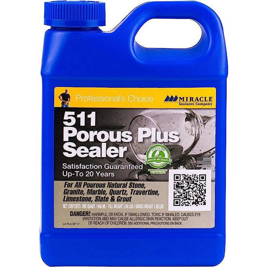 Miracle Sealants 511 Porous Plus Sealer Quart, Clear