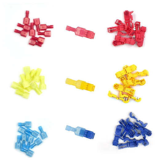 60PCS T-Tap Wire Connectors Kit – Quick Splice Terminals for 22-10 AWG