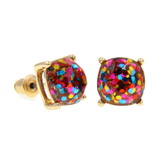 Spade Colored Square Earrings – Lightweight Jewelry for Women, Stylish & Minimalist