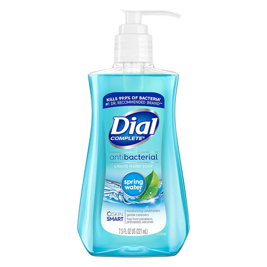Dial Antibacterial Liquid Hand Soap Spring Water 7.5oz, Blue