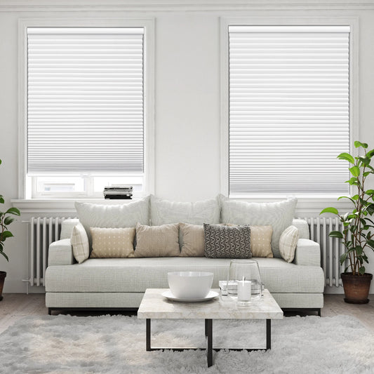 Mainstays Cordless Polyester Blackout Cellular Shade, 1-Piece, White, 36" W x 72" L