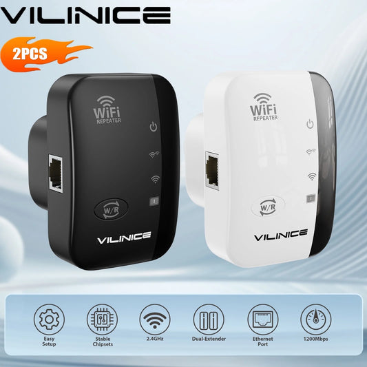 VILINICE WD-R616U AC1200 Dual-Band Wi-Fi Extender, Coverage up to 3000 sq ft,