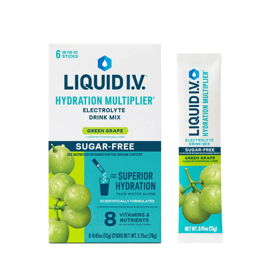 Liquid I.V.® Green Grape Sugar-Free Hydration Multiplier® Powdered Electrolyte Drink Mix