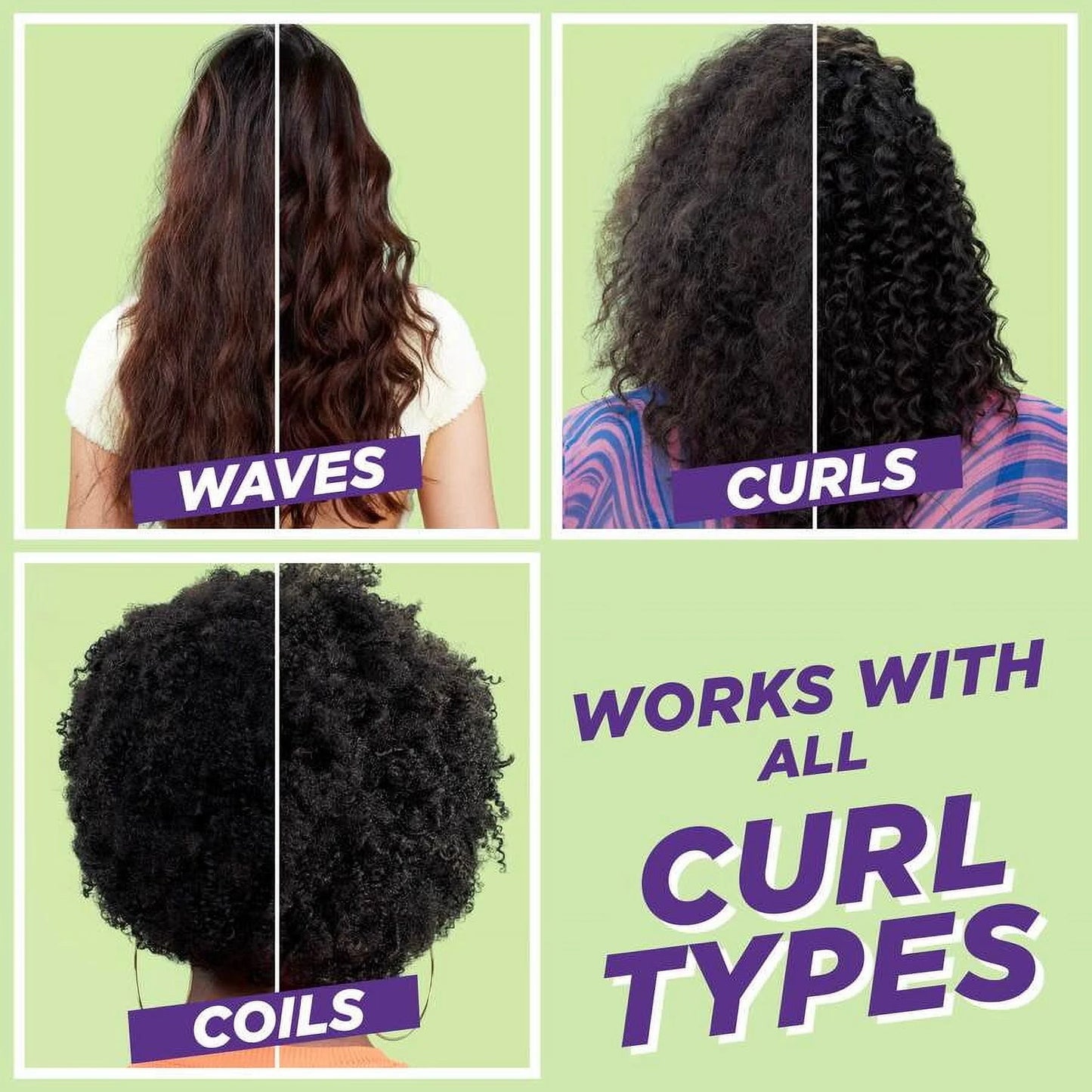 Garnier Fructis Curl Refresher Reviving Water Spray with Coconut Water for men and women, 8.5 fl oz