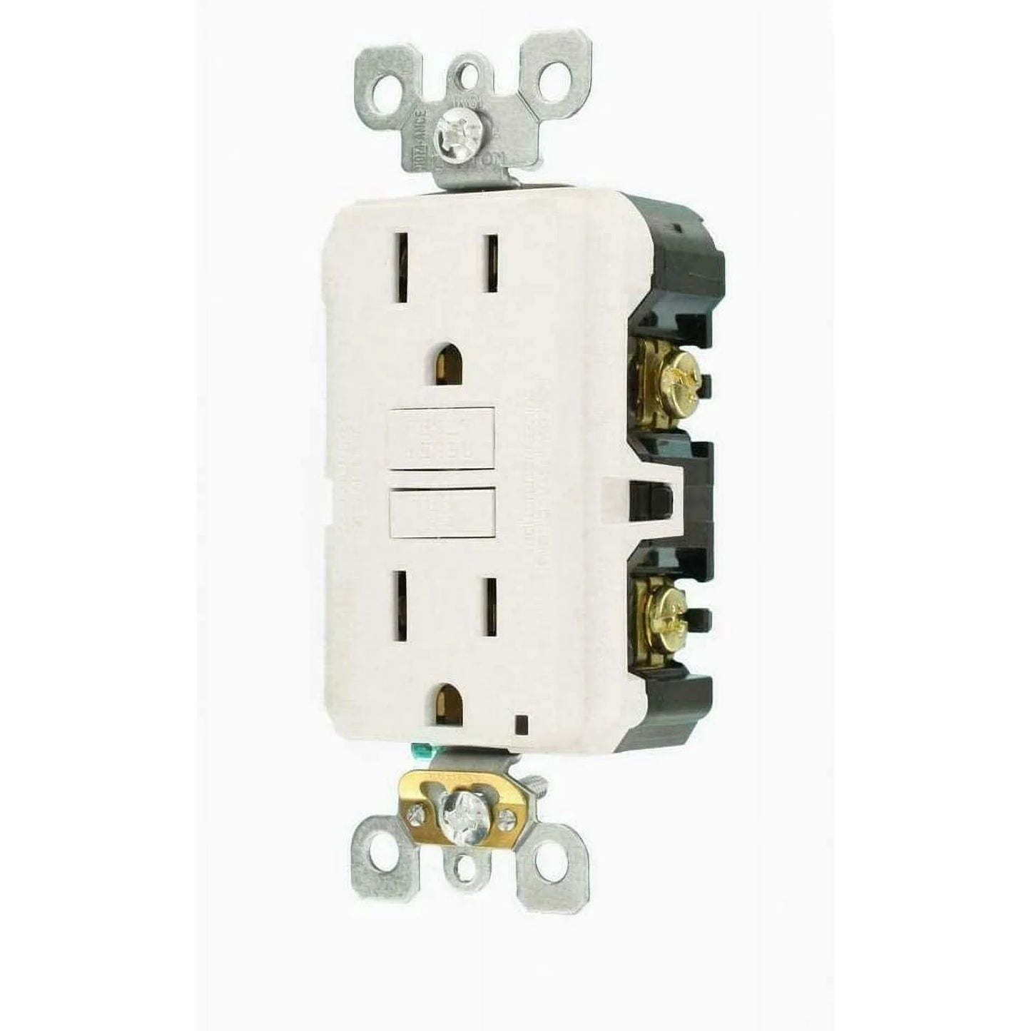 Leviton 15 Amp 125-Volt Duplex Self-Test Slim GFCI Outlet, White - New