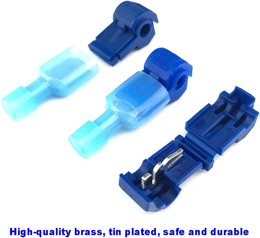 50pcs Quick Wire Connectors – Snap Splice Lock Electrical Crimp Terminals for 18–14 AWG Cables