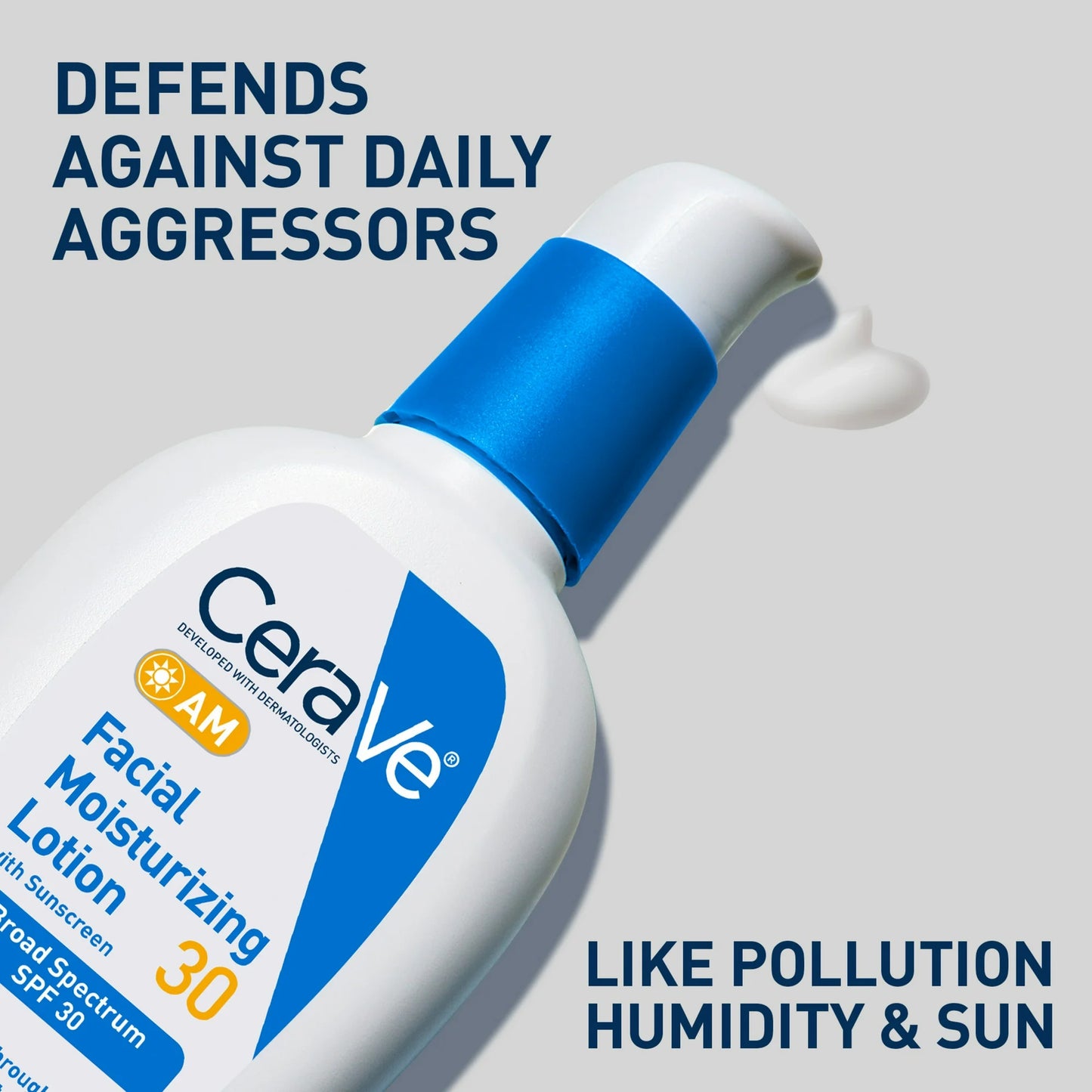 CeraVe AM Face Moisturizer with Broad Spectrum Protection, SPF 30,3 oz