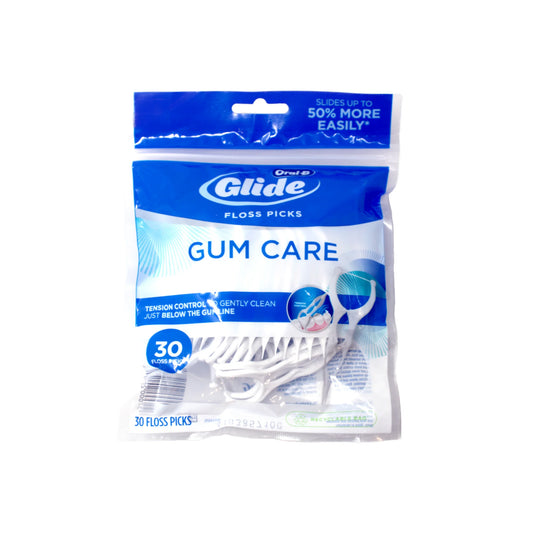 Oral-B Glide Gum Care Dental Floss Picks, Good for Back Teeth, 30 Ct