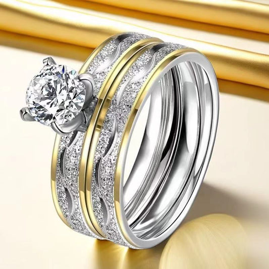 2-Piece Gold and Silver Rings – Size 7 Minimalist Stackable Jewelry for Women