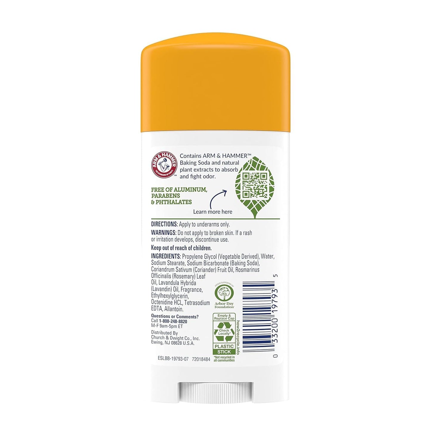 ARM & HAMMER Essentials Natural Deodorant Fresh 2.50 oz
