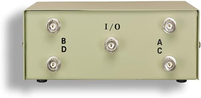 Kentek BNC 4 Way Manual Data Switch Box Female I/O ABCD Port for Coaxial BNC interface Video Display Monitors