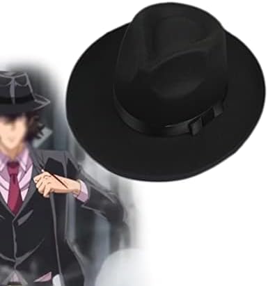 Black Fedora Hat with Removable Belt – Adjustable & Stylish