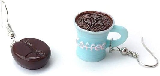Fashion Coffee Beans Simulation Exaggerated Earrings Wholesale