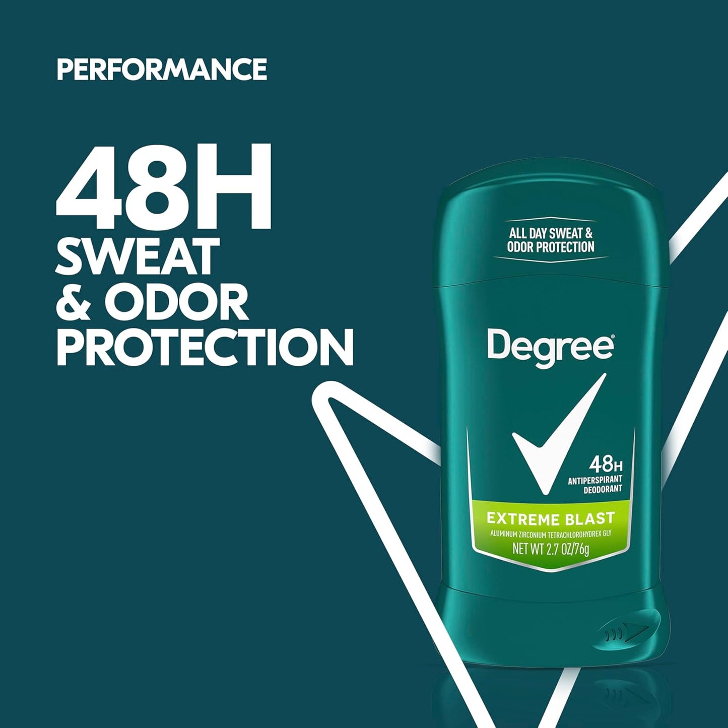 Degree Men Original Protection Antiperspirant Deodorant 48-Hour Sweat and Odor Protection Extreme Blast Antiperspirant For Men 2.7 oz