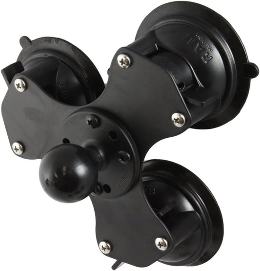 RAM MOUNTS (RAM-224-3U Triple Twist Suction Cup W 1.5" Ball