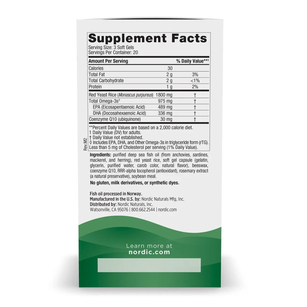 Nordic Naturals Omega LDL Softgels, 1152 Mg, Antioxidant Support, 60 Ct