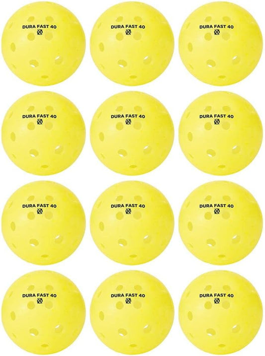 12 Pieces Dura Fast 40 Pickleballs | Outdoor Pickleball Balls