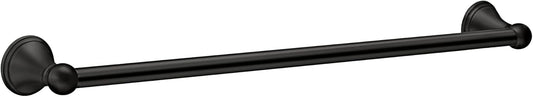 Preston Matte Black 24 Inch Towel Bar, DN8424BL