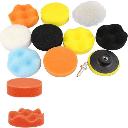11 Pcs Car Buffing Pads Sponge Kit Polishing Buffer Set