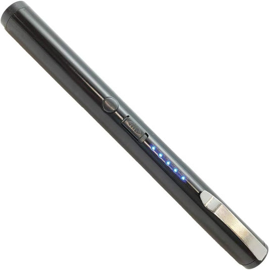 25,000,000 Volts Stun Gun for Self Defense - Tactical Stun Pen for Women and Men, USB Rechargeable, Battery Indicator, Durable Clip, Compact and Concealable for Protection