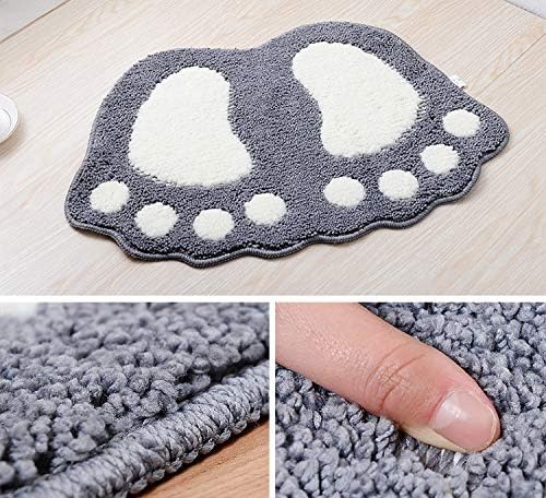 Cute Big Feet Bathroom Rug – Non-Slip Bath Mat for Kids & Adults, Soft Washable 24”x16” Floor Mat – Fun Design, Quick-Dry
