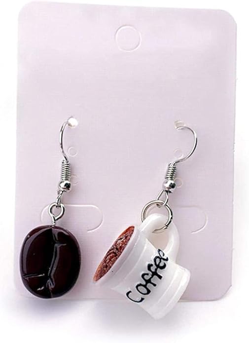 Fashion Coffee Beans Simulation Exaggerated Earrings Wholesale