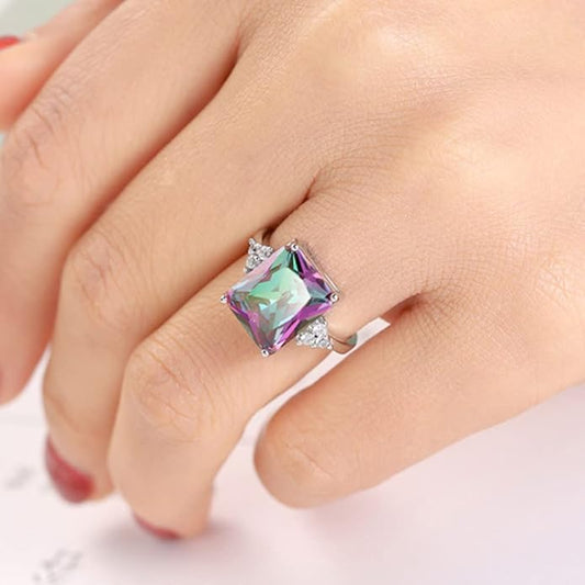 Adjustable Crystal Stone Ring – Minimalist Boho Jewelry for Women