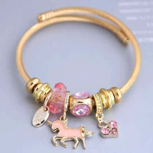 Simple Horse Pendant Multielement Accessories Bracelet